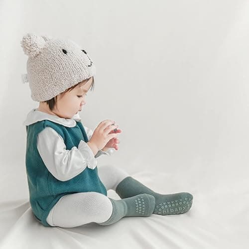 BEHELE Baby Non Slip Grip Socks Toddler Knee High Anti Skid Crew Slipper Crawling Socks for Girls Boys Newborn thumbnail 2