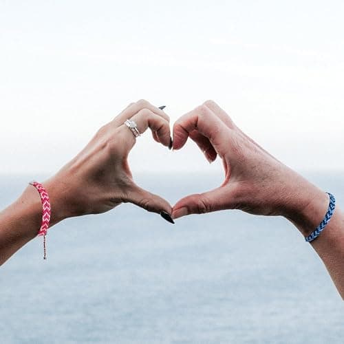 Qiuseadu Heart Friendship Bracelets Pinky Promise Pink Best Friends Distance Matching for Women Valentine Couple Family thumbnail 4