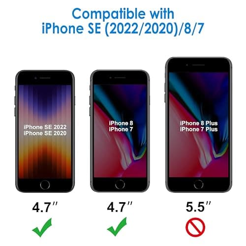 JETech Privacy Screen Protector for iPhone SE 3/2 (2022/2020 Edition), iPhone 8 and iPhone 7, Anti-Spy Tempered Glass Film, 2-Pack thumbnail 2