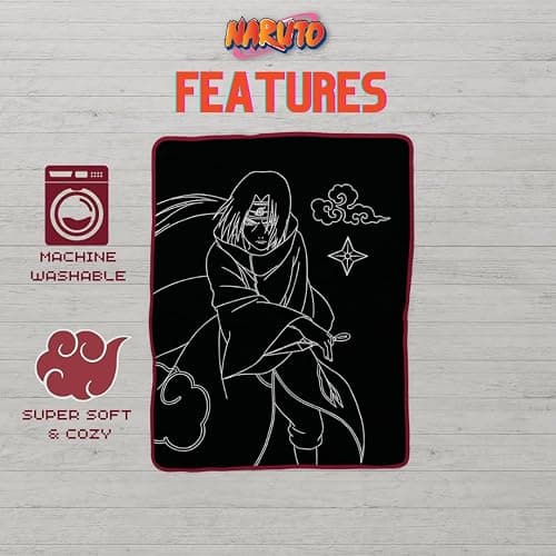 Collectibles Naruto Itachi Anime Bedding Super Soft Micro Raschel Throw, 46 in x 60 in, (Official Licensed Product) by Franco thumbnail 4
