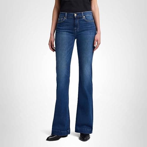 7 for All Mankind Women's 7 for All Mankind Women's Tailorless Dojo Regular Fit Flared Jeans thumbnail 7