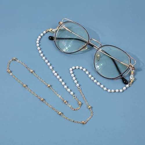 6PCS Spectacle Chain Glasses Chains Sunglasses Beaded Eyeglass Reading Bead Strap Beads Eye Eyewear for Women with Anti-Skid Ear Hooks, Multicolor, 37.5 cm/ 14.7 inches thumbnail 5