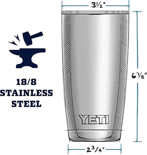 YETI Rambler 20 oz Stainless Steel Vacuum Insulated Tumbler w/MagSlider Lid thumbnail 6