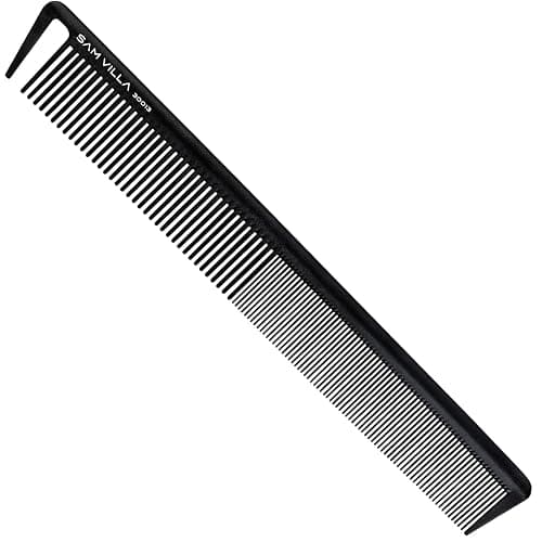 SAM VILLA Signature Series Long Cutting Comb, Black - Image 1