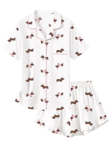 Schbbbta Girls Pajamas Set 2 Piece Button Down Pjs Soft Ruffle Sleepwear Loungewear - Image 1
