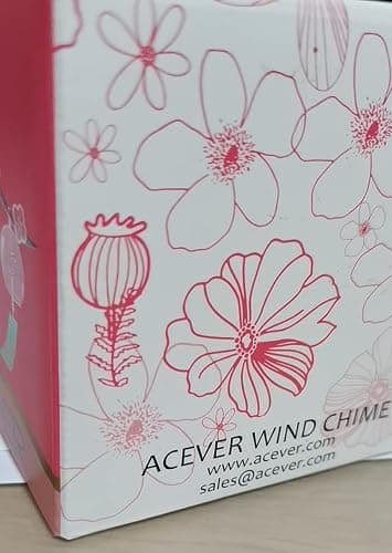 Japanese Glass Wind Chimes Bells Handmade Glass Suncatcher Birthday Christmas New Year Valentine's Day Mothers Day Back to School Gift Garden Home Decors, Red Orange thumbnail 7