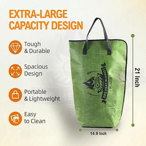 BBQ Meat Resting Blanket – 5-Layer Insulated Brisket Bag for Turkey, Pork Shoulder & Ribs | Leak-Proof, Washable, Keeps Meat Hot for Hours | Gift for BBQ Lovers & Dads thumbnail 4