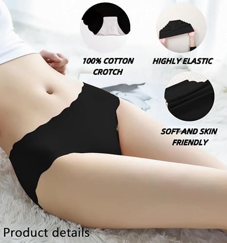 Demifill Teen Girls Seamless Underwear Tagless No Show Panties for Teens Pack of 8 Multipack thumbnail 5