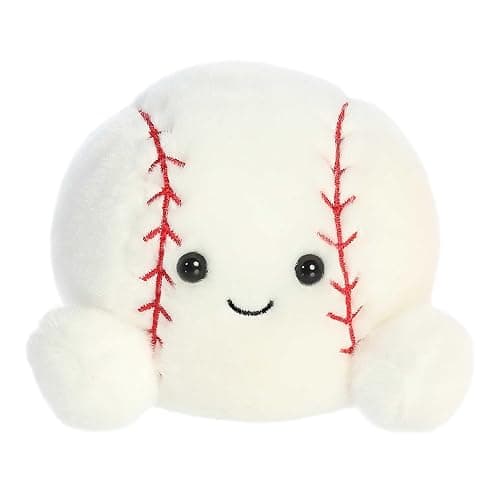Aurora® Adorable Palm Pals™ Slugger Baseball™ Stuffed Animal - Pocket-Sized Play - Collectable Fun - White 5 Inches - Image 1