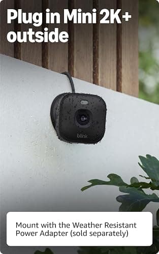 Blink Mini 2K+ (newest model) – Plug-in Home & Pet Indoor Security Camera with 2K video resolution, night vision, enhanced audio, motion detection – 1 camera (Black) thumbnail 5