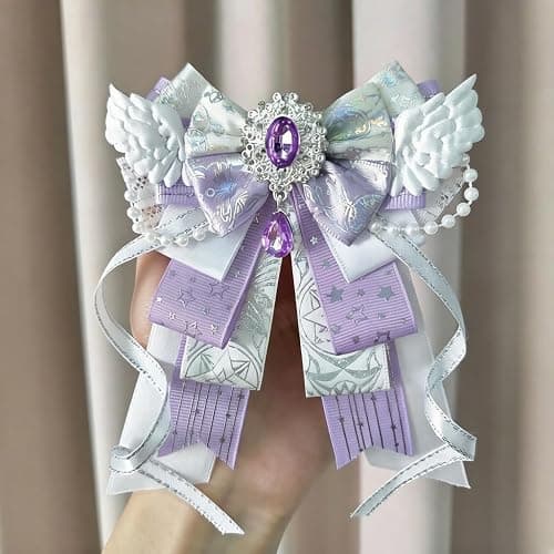 Pdxnyxx Kawaii Anime Lolita Bow Lace Silk Bag Accessories Charms Backpack Purse Charm for Handbags Preppy Aesthetic Stuff thumbnail 4