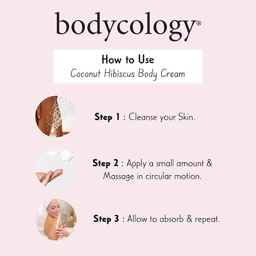 Bodycology Coconut Hibiscus Moisturizing Body Cream for Women, 8 fluid_ounces thumbnail 7