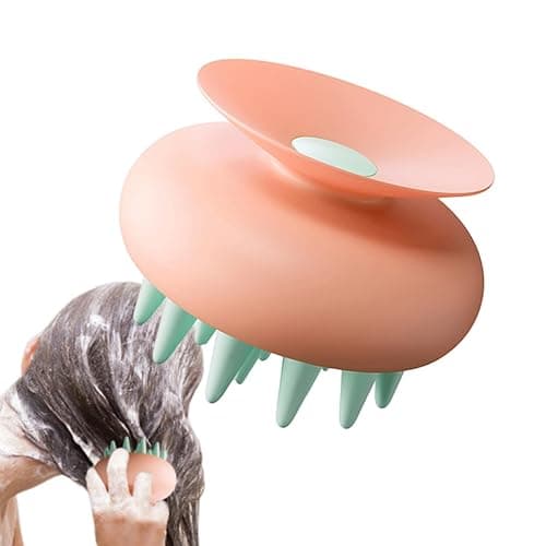 Silicone Scalp Massager - Hair Brush Scalp Massager, Scalp's Massager's Shampoo Brush, Head Massager's With Large Suction Cup | Easy Storage Ergonomic Scalp's Scrubber For Hair Care (Wet And Dry - Image 1