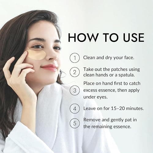 MIZON Under Eye Patches for Puffy Eyes & Dark Circles, 24K Gold & Snail Mucin, 60 Pcs – Anti-Wrinkle Collagen & Peptide Formula – Moisturizing Korean Eye Mask for Elasticity thumbnail 7