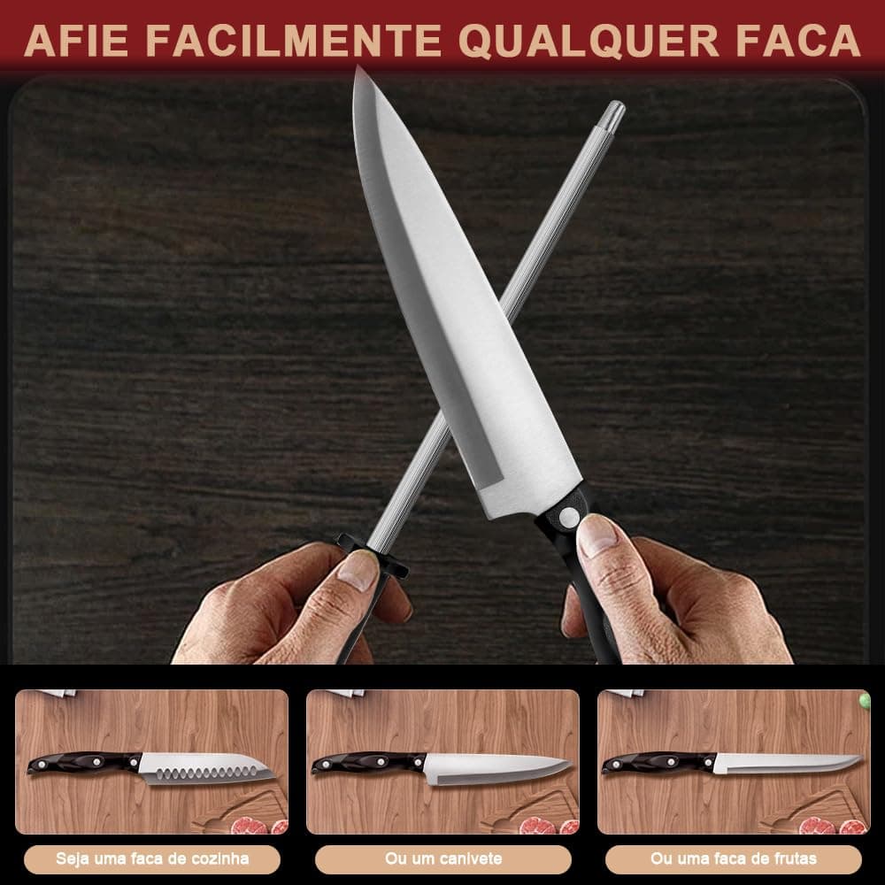 Conjunto de Facas de Cozinha Kitchen Knife Set 19 Pieces Jogo de Facas, Conjunto de 19 Peças Faca, Aço Inoxidável thumbnail 4