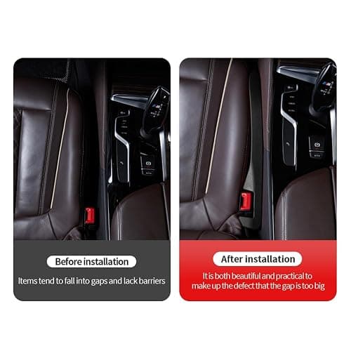 IHOTDER 2PCS Car Seat Gap Filler - Car Seat Gap Filler Organizer for Holding Phone,Key,Purse - Universal Car Gap Filler Fits Car Truck SUV Car Interior Accessories (Black/2PCS)… thumbnail 6
