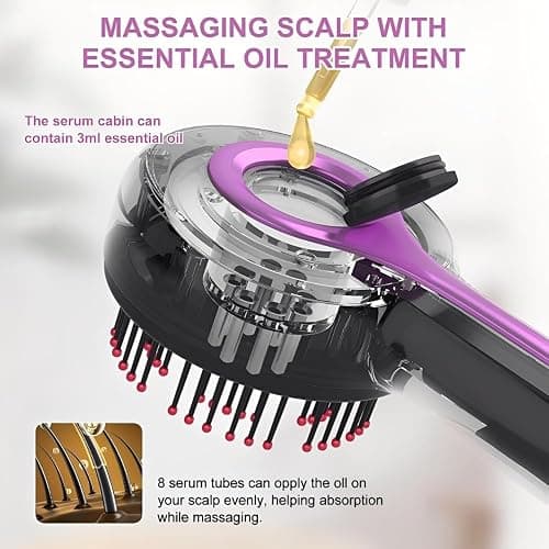 Electric Hair Massager Comb, Multi-Function Scalp Massager Brush for Hairs Care, Hair Scalp Massager Comb with Oil Applicator, Scalp Massager for Home Relaxation and Travel Use thumbnail 3