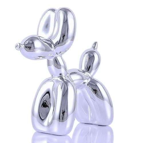 XIAOMAGG Silver Balloon Dog Decor - Animal, Shelf, Preppy Room, Cute Statue, Modern Sculpture, Gold Decorations, Small Figurines - Image 1