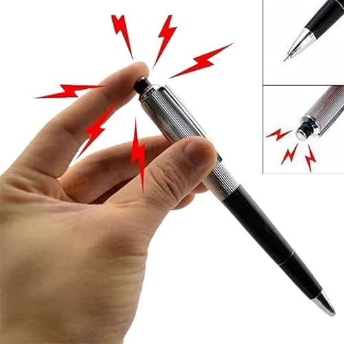 Wentoenapp 2Pcs Electric Shock Pen Fun Joke to Friend Electric Shock Pencil Trick Prank Gag Gadget for Fool's Day Surprise, Gags and Practical Joke, Office Supplies thumbnail 5