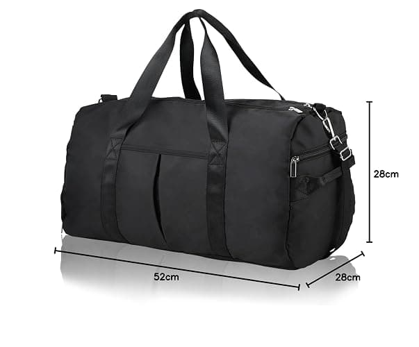 DAYGOS Sporttasche Herren, Reisetasche mit Schuhfach & Nassfach, Wasserdicht 40L Sporttaschen Sportbeutel Schwimmtasche Trainingstasche für Sport, Gym & Fitness, Weekender Reisen Duffel Bag (Schwarz) thumbnail 2