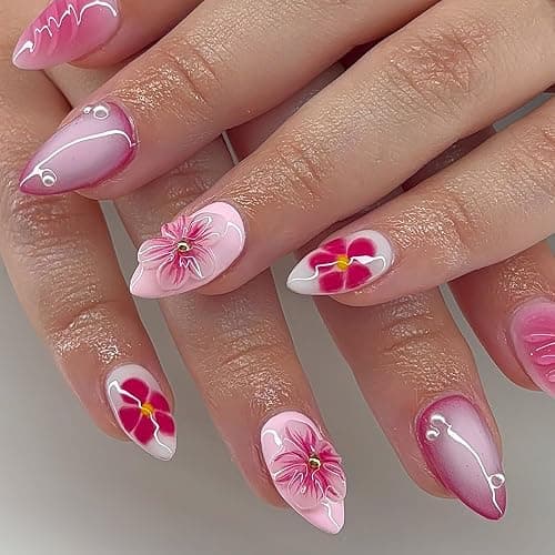 2 Pack 3D Floral Nail Art Silicone Molds, Hibiscus Flower Design Template for Resin Manicure, DIY Nail Decoration Supplies thumbnail 6