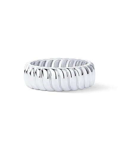 PAVOI 14K Gold Plated Chunky Statement Ring | Chunky Stackable Wide Band for Women thumbnail 3