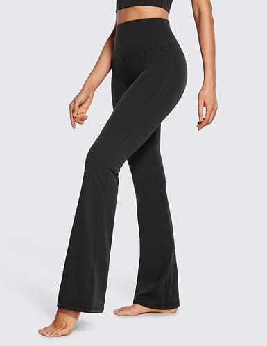 CRZ YOGA Butterluxe Flare Leggings 29"/30.5"/32"/33.5" - High Waist Bootcut Wide Leg Lounge Womens Yoga Pants with Pocket thumbnail 3