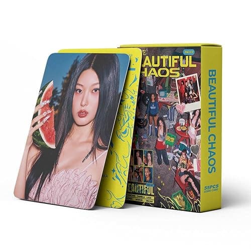 sunlelekz KATSEYE BEAUTIFUL CHAOS Lomo Cards - 55PCS KPOP Photocards for KATSEYE Fans - Image 1