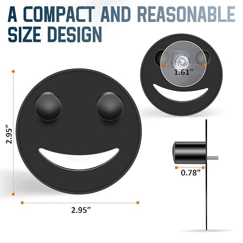 Yoshiky Stainless Steel Smiley Face Sponge Holder, Silver Sink Caddy Organizer Storage with Suction Cup for Kitchen, Kitchen Accessories Decor Scrubber-Black thumbnail 2