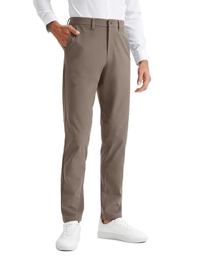 CRZ YOGA Men's All Day Comfy Golf Pants - 28"/30"/32"/34"/36" Quick Dry Lightweight Work Casual Trousers with Pockets - Image 1