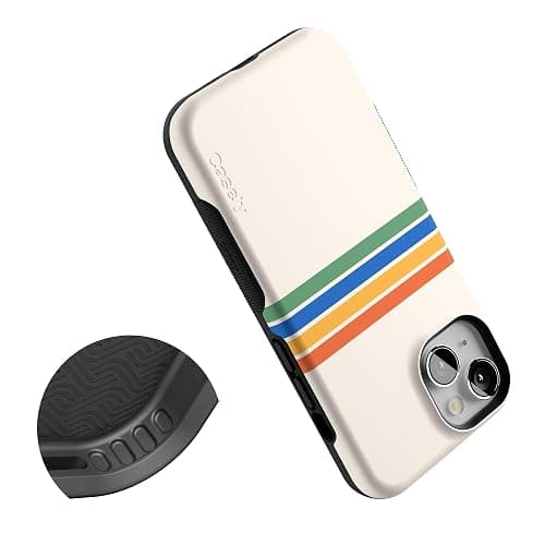 Casely iPhone 14 Case | Totally Groovy | Rainbow Stripes Colorblock | Compatible with MagSafe | Bold Protective Design thumbnail 5