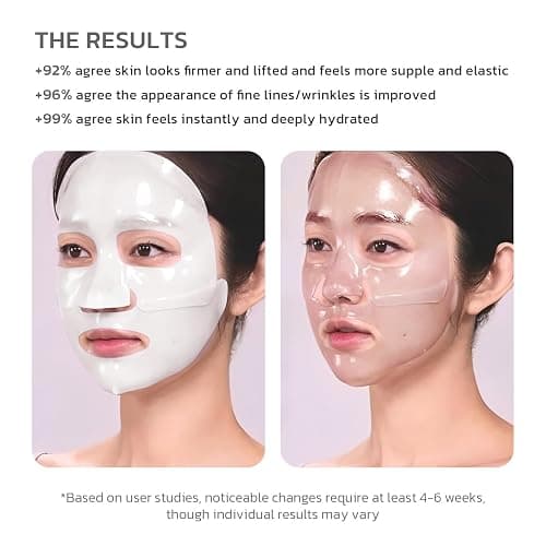 GNJOY Collagen Face Mask Deep Anti Wrinkle Lifting Hydrating Overnight Masks 38g x 4ea, Tightening, Moisturizing, Pore Minimizing, Skin Care Mask thumbnail 3