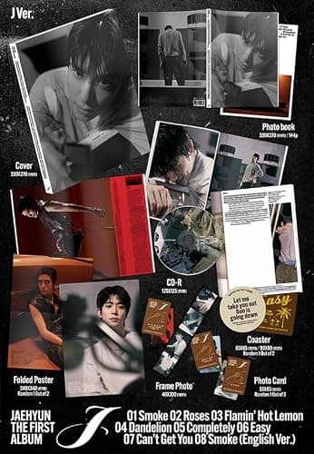 JAEHYUN (NCT) J [J Ver.] 1st Album CD + Photobook + Photocard + Frame Photo + Poster (SMOKE) thumbnail 2