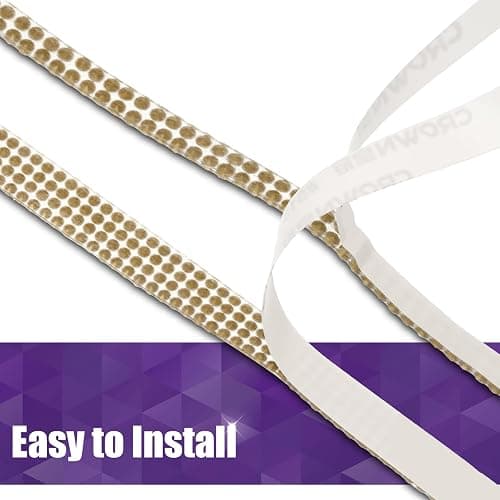 Frienda 2 Rolls 30 Ft Bling Car Trim Self Adhesive Glitter Crystal Rhinestone Car Interior Exterior Accessories Rhinestone Strips Diamond Stickers Roll for Women Auto Dashboard Diamond DIY Decor thumbnail 6