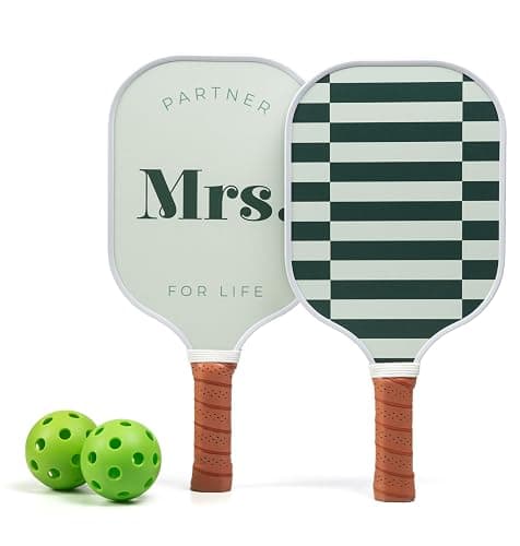 A Perfect Match Pickleball Paddle Set Engagement Gifts for Couples I I His and Hers Gifts I Includes 2 Pickleball Paddles, Carrying Bag and 2 Pickleballs thumbnail 9