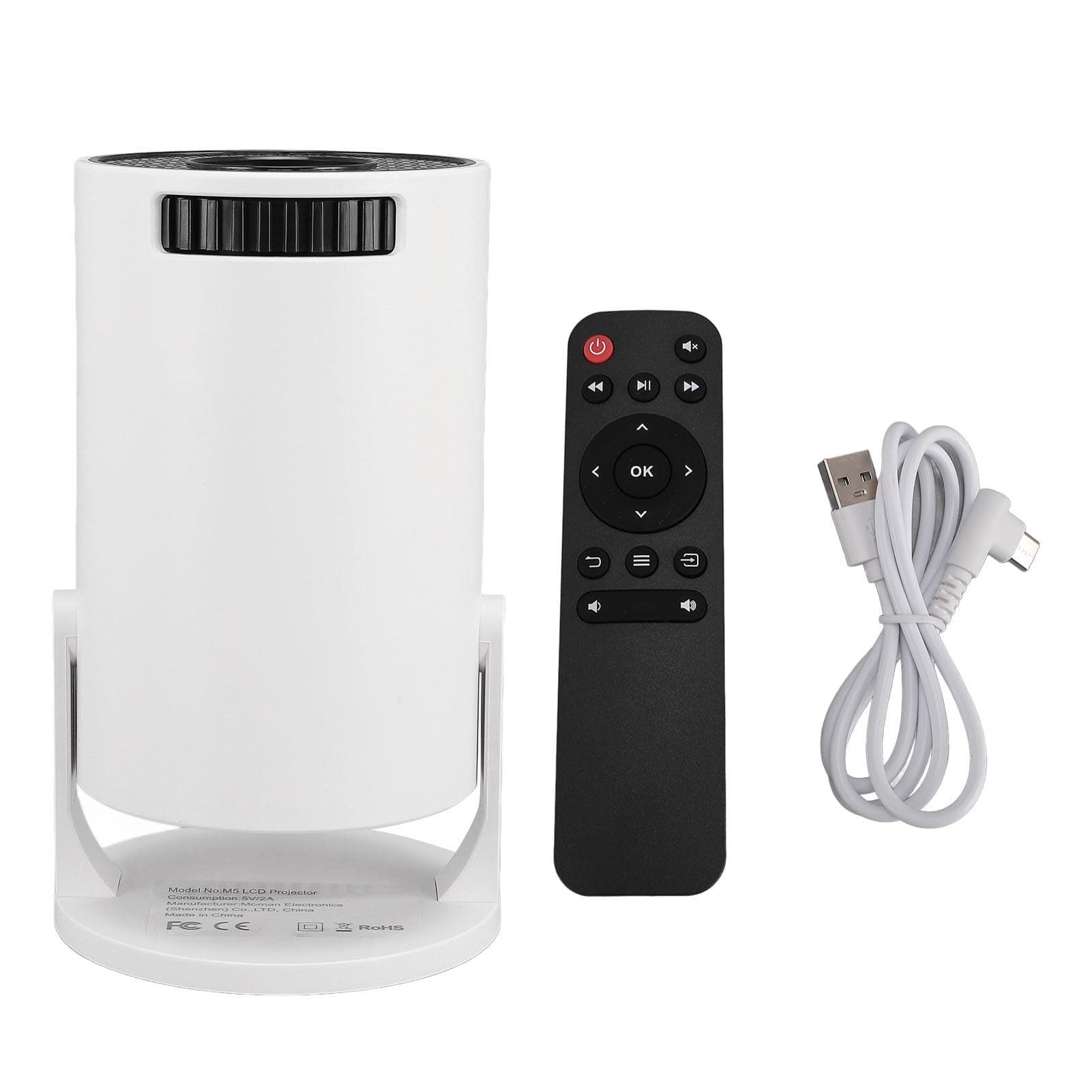Mini Projector with WiFi and Bluetooth, 1080P Full HD Video Projector, 150 ANSI, 8000LM, Auto Keystone, 270° Rotatable Outdoor Film Projector for Telephone/TV Stick/Laptop thumbnail 9