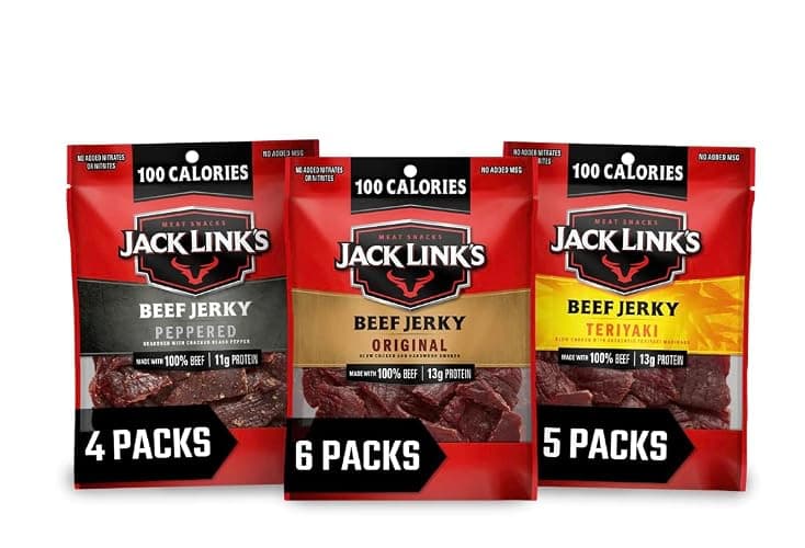 Jack Link's Beef Jerky Variety Pack – Includes Original, Teriyaki and Peppered Jerky, Bulk Protein Snack Pack, Good Source of Protein, Meat Snacks Made with 100% Beef – 1.25 Oz (Pack of 15) - Image 1