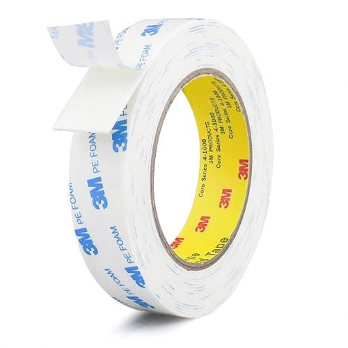 3M Double Sided Tape 1in x 16.5ft, Mounting Tape Heavy Duty, Removeable PE Foam Tape Strips, Strong Adhesive Tape Waterproof Free Damage for Paint Wall Picture Hanging Poster - Image 1