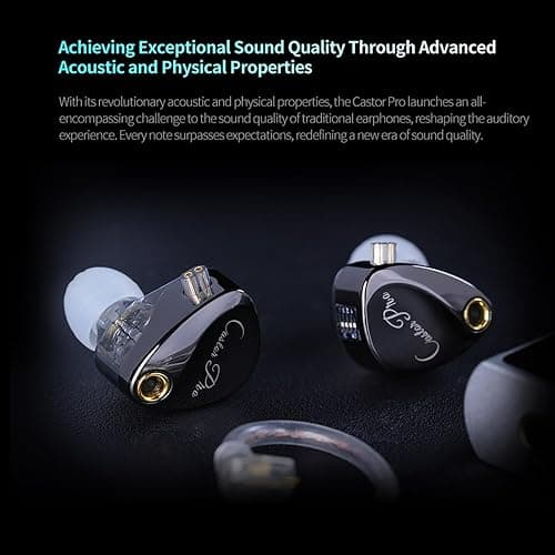 ****KZ Castor Pro Tunable in Ear Monitor, HiFi Improved Bass in Ear Headphone, Dual-Dynamic Driver Gaming Earbuds, IEM Earphones with 2PIN-C Detachable Cable thumbnail 4