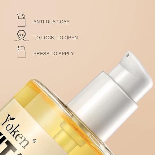 Yoken Vitamin E Oil 8 Fl Oz Organic Vitamin E oil for Skin Vitamine oils for Scars Hair,Face,Nail,Scalp Perfect Bath and Body Oil Cold Pressed Hexane Free Non-GMO Gluten Free Formula thumbnail 4
