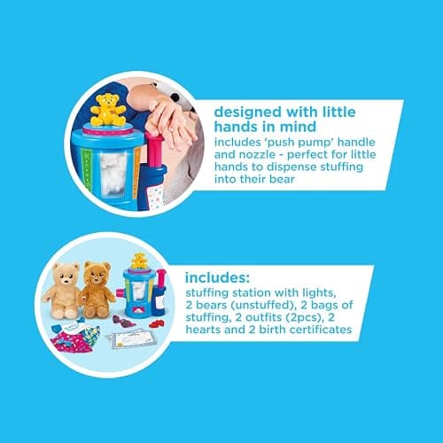 Casdon Build-A-Bear Workshop Toy Stuffing Station | At-Home Station for Kids Aged 3+ | Stuff, Dress & Cuddle Furry Friends | Toy Stuffing Station with Lights Included thumbnail 6