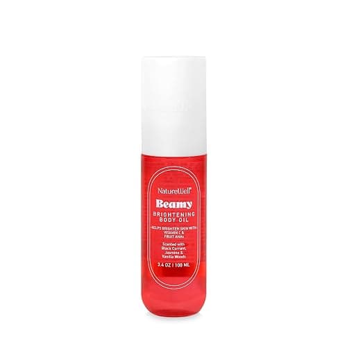 NATURE WELL Beamy Brightening Body Oil, Fast-Absorbing Formula Designed Hydrate, Smooth & Visible Brighten Skin, Scented with Black Currant, Jasmine, and Vanilla Woods, 3.4 Oz - Image 1