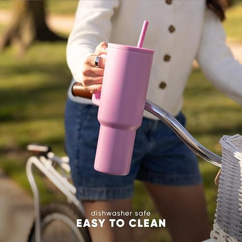 Simple Modern Disney 40 oz Tumbler with Handle & Straw Lid | Insulated Stainless Steel Water Bottle Travel Mug | Gifts for Women Her | Trek Collection | 40oz | Winnie The Pooh in the Wilderness thumbnail 4