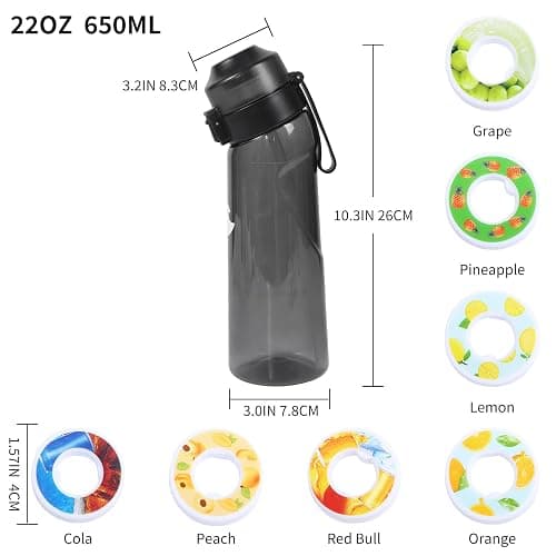 DJPP Air Scent Water Bottle with 7 Flavor Pods 650ML Drinking Water Cup 0% Sugar BPA Free With Straw Sports Water Bottle Suitable for Outdoor thumbnail 2
