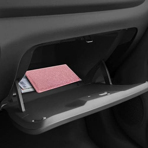 Dalueery.H Car Registration and Insurance Holder Registration and Insurance Card Holder Car Essentials for Women Car Insurance and Registration Card Holder Men Pink Car Essentials (Bling Pink) thumbnail 6