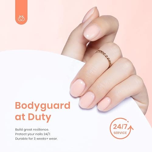 Beetles Builder Gel for Nails-Cover Nude Translucent 7 in 1 Nail Thickening Strengthening Building Apex for Beginner DIY Salon at Home,Natural Nude Builder Nail Gel, UV & LED Lamp Cured Needed thumbnail 5