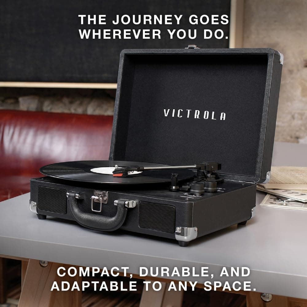 Victrola VSC-550BT-BK VSC-550BT-BK Tornamesa Bluetooth Portable Modelo Suitcase Color Negro, Una Talla thumbnail 7