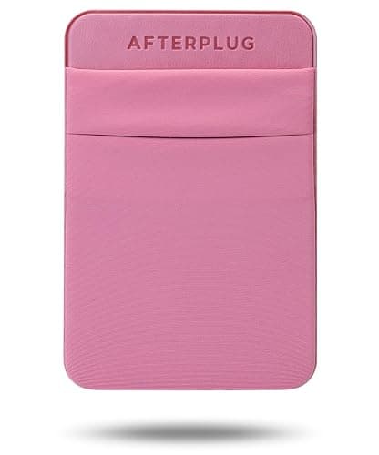 Afterplug 2-Pocket Adhesive Pouch for Laptop, Compatible with External Portable SSD, Magic Mouse, USB Cable and More - Pink - Image 1