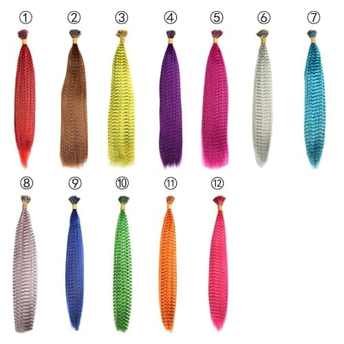 YUDAOHAIR Synthetic Feather Hair Extensions for Women 16 Inch Hairpieces With 100pcs Silicone Micro link Beads And 2 Crochet Hooks Hair Feathers with Tools Kit (16'', 108 feather mix colors) thumbnail 7
