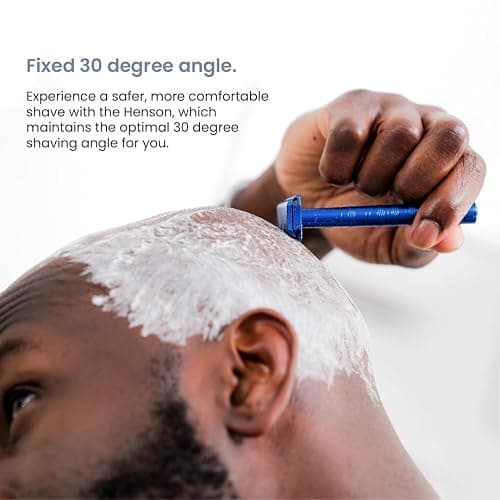 Henson Shaving Razor - Jet Black Double Edge Safety Razor with 5 Spare Blades - 30° Angled Precision With Superior Blade Rigidity- Reusable Single Blade Razors For Men and Women - Mild Aggression thumbnail 2